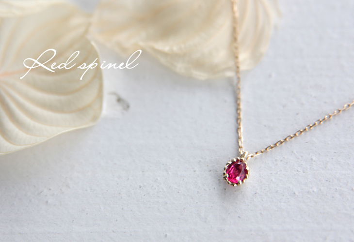 Pt900 レッドスピネルペンダントネックレス | fermedesnoyers.be